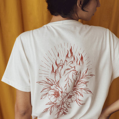 T-Shirt "On Fire" Off White