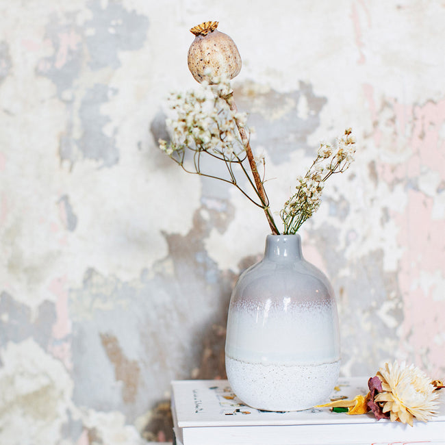 Kleine Vase „Mojave Glaze“ Grau – Sass & Belle