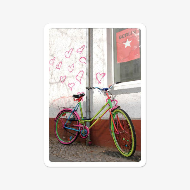 Postkarte "Fahrrad Herzen"