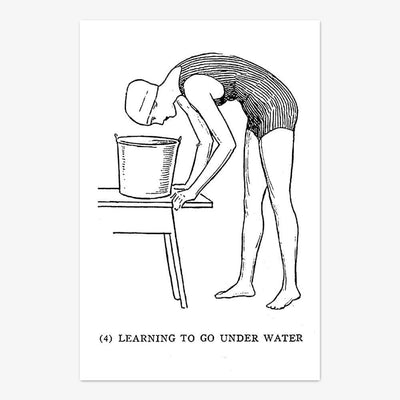 Postkarte "Learning To Swim"
