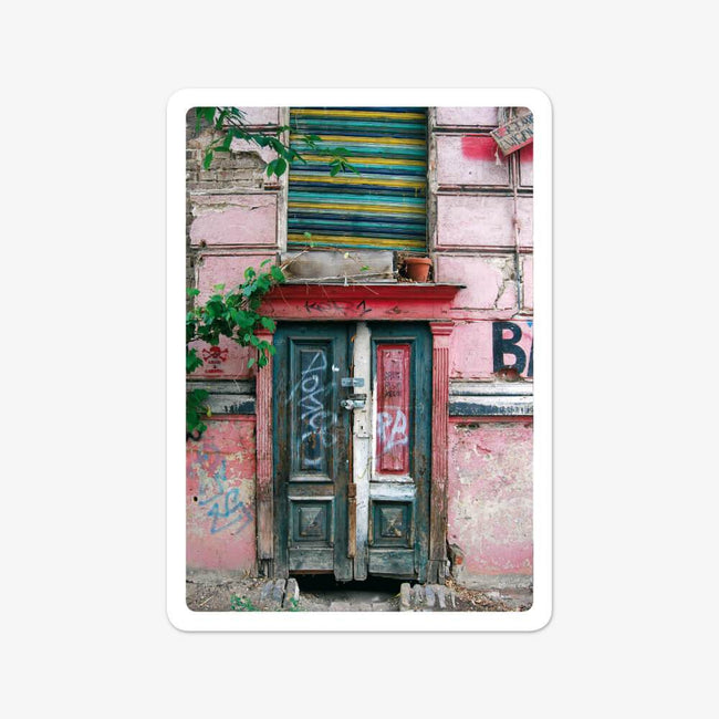 Postkarte "Rosa Tür"