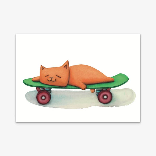 Postkarte "Skate Cat"