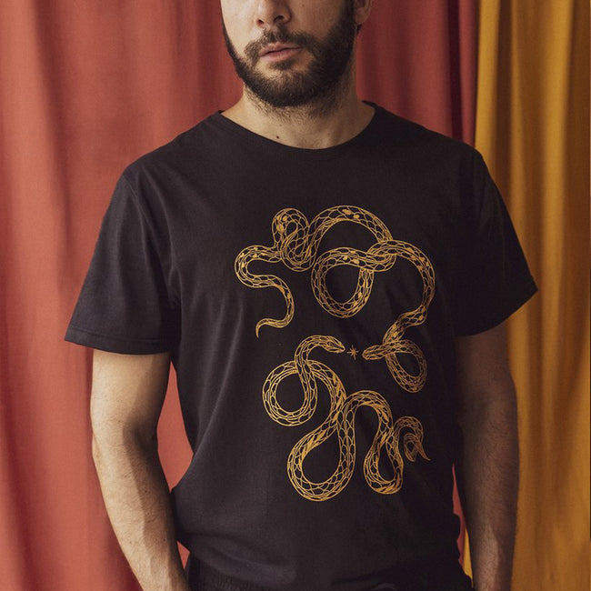 T-Shirt "Snakes" Schwarz